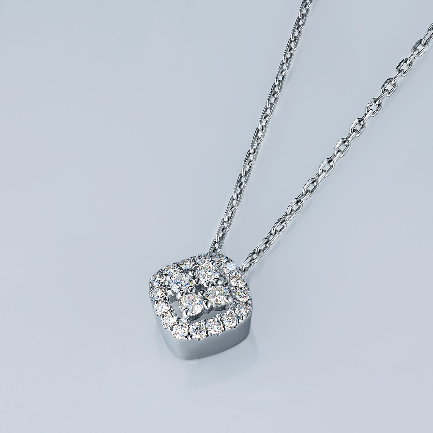 Sterling Silver Pendant with Lab-Created Diamonds 0.240 CT.TW