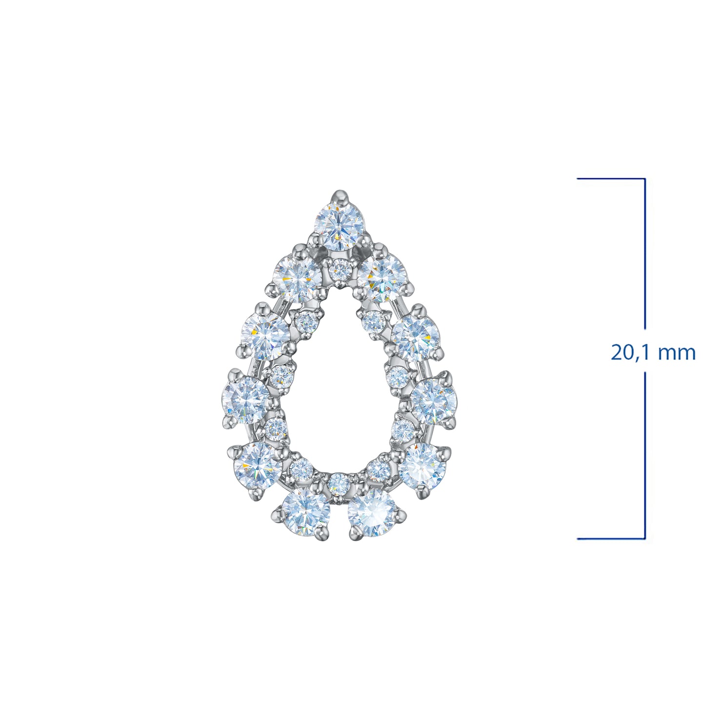 Sterling Silver Pendant with Lab-Created Diamonds 1.050 CT.TW