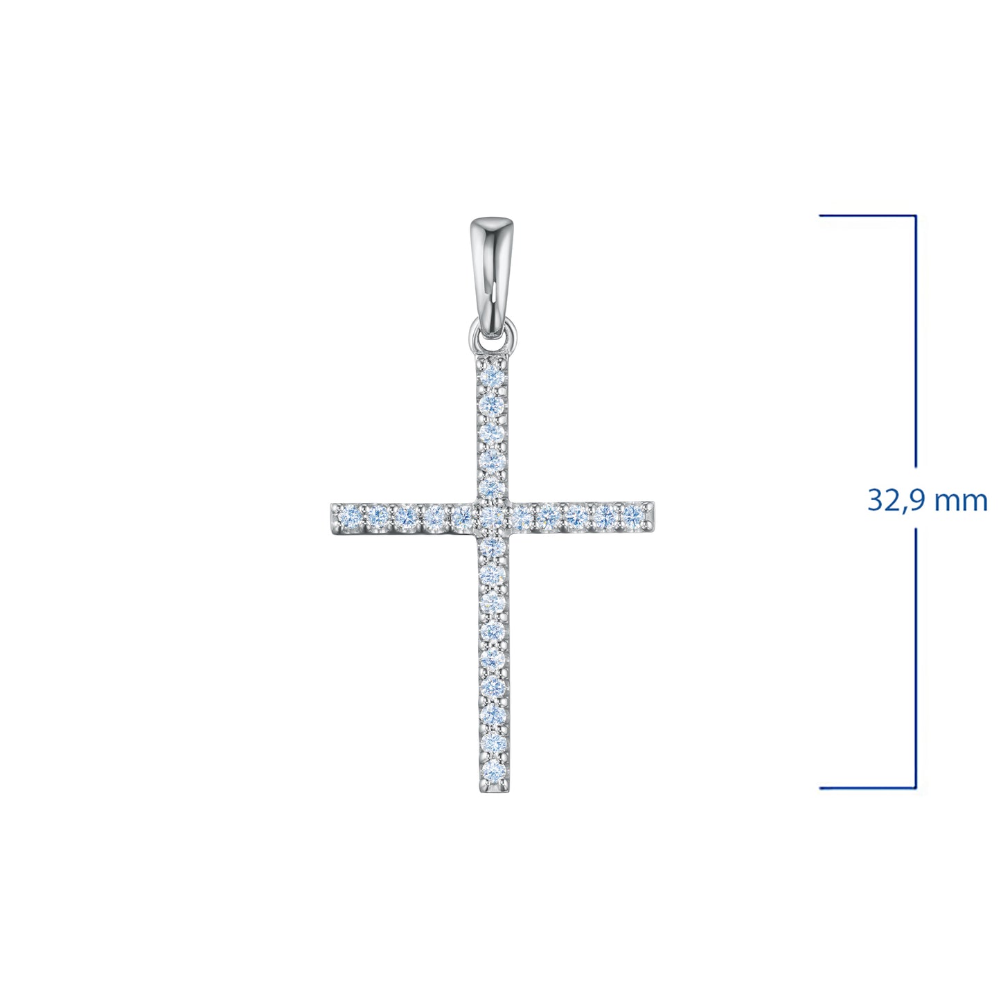 Sterling Silver Pendant with Lab-Created Diamonds 5.000 CT.TW