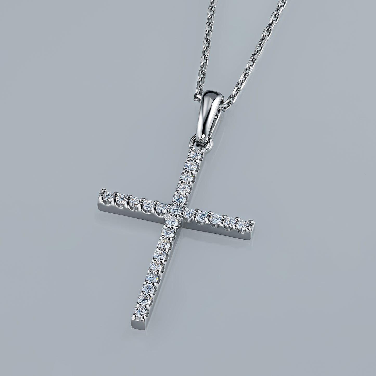 Sterling Silver Pendant with Lab-Created Diamonds 5.000 CT.TW