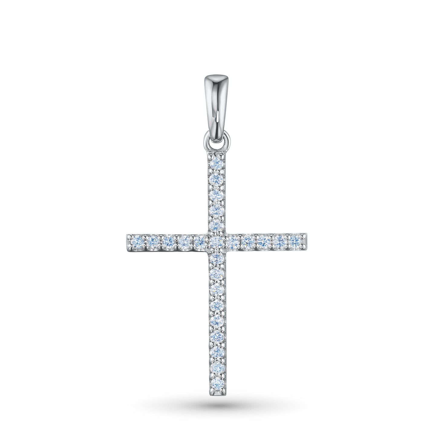 Sterling Silver Pendant with Lab-Created Diamonds 5.000 CT.TW