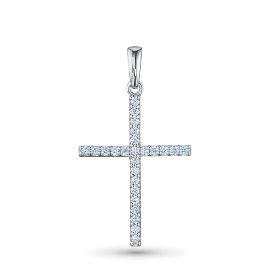 Sterling Silver Pendant with Lab-Created Diamonds 5.000 CT.TW