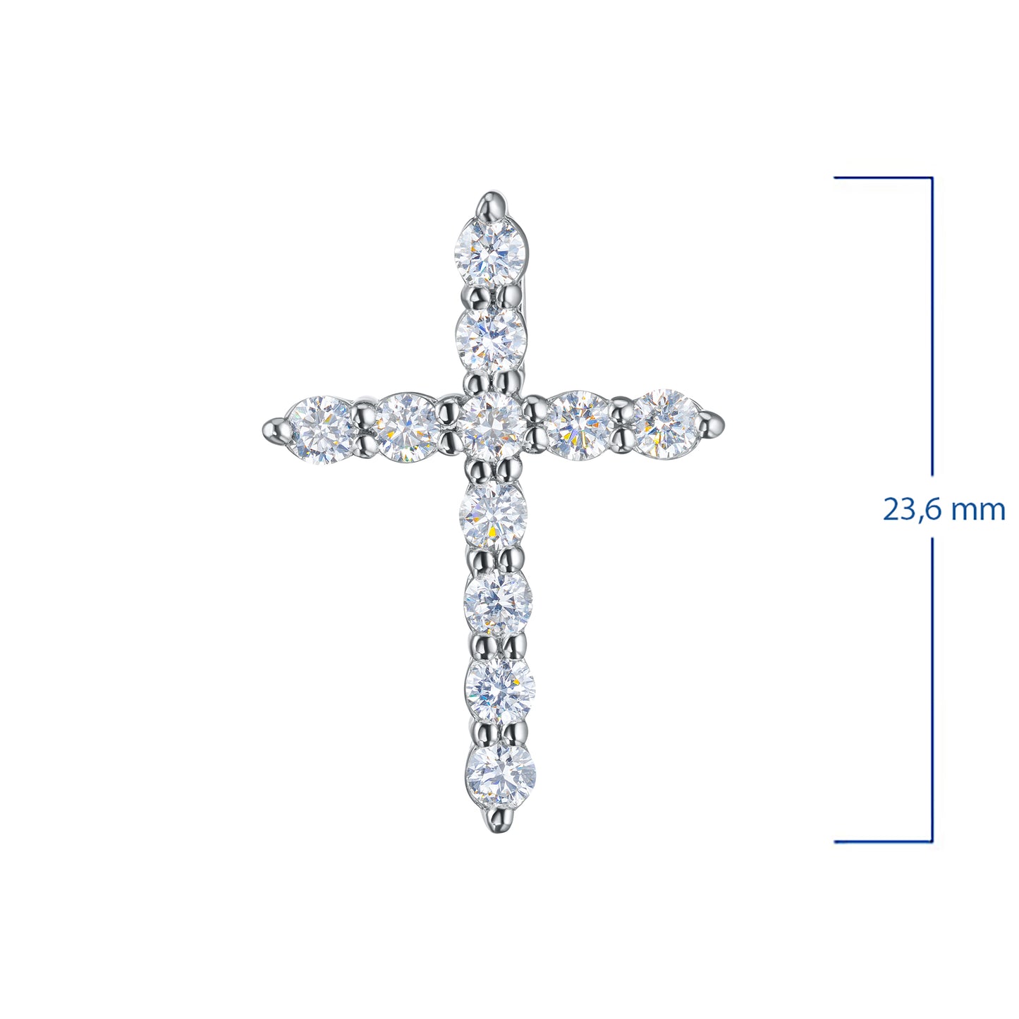 14K White Gold Pendant with Lab-Created Diamonds 0.650 CT.TW