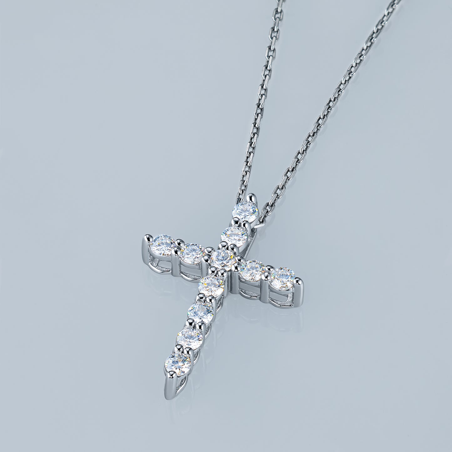 14K White Gold Pendant with Lab-Created Diamonds 0.650 CT.TW