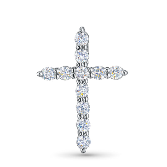 14K White Gold Pendant with Lab-Created Diamonds 8.090 CT.TW