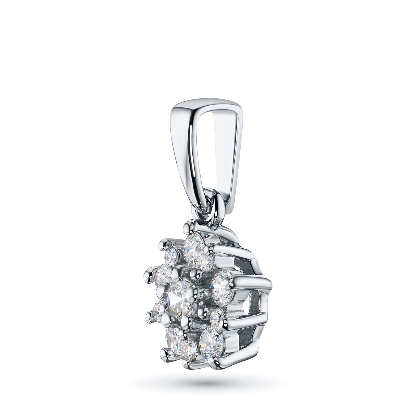 Sterling Silver Pendant with Lab-Created Diamonds 0.210 CT.TW