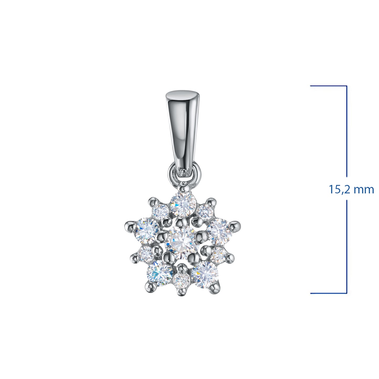 Sterling Silver Pendant with Lab-Created Diamonds 0.210 CT.TW
