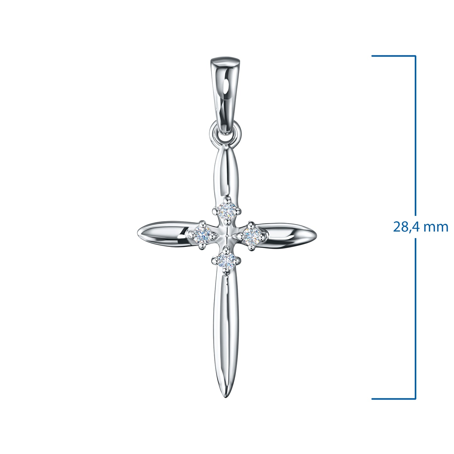 Sterling Silver Pendant with Lab-Created Diamonds 0.050 CT.TW