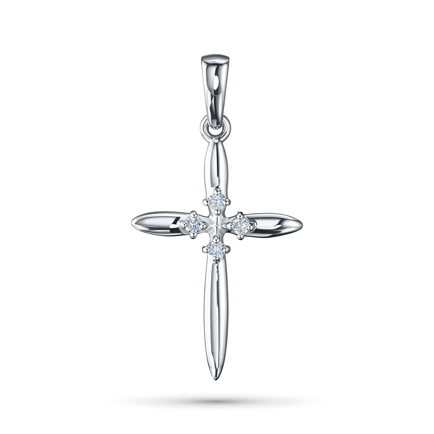 Sterling Silver Pendant with Lab-Created Diamonds 0.050 CT.TW