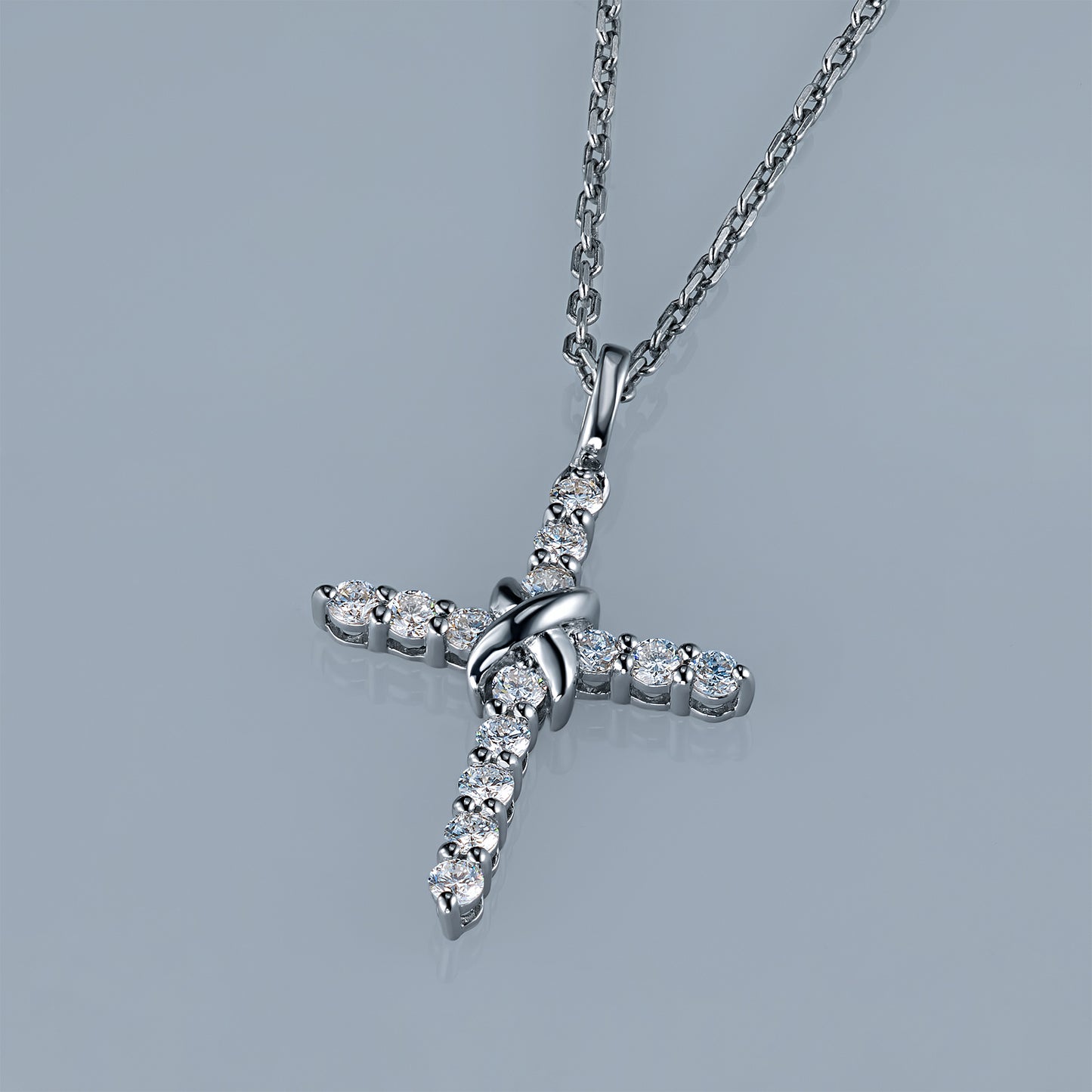 Sterling Silver Pendant with Lab-Created Diamonds 0.270 CT.TW