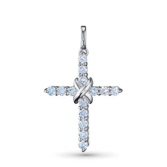 Sterling Silver Pendant with Lab-Created Diamonds 0.270 CT.TW