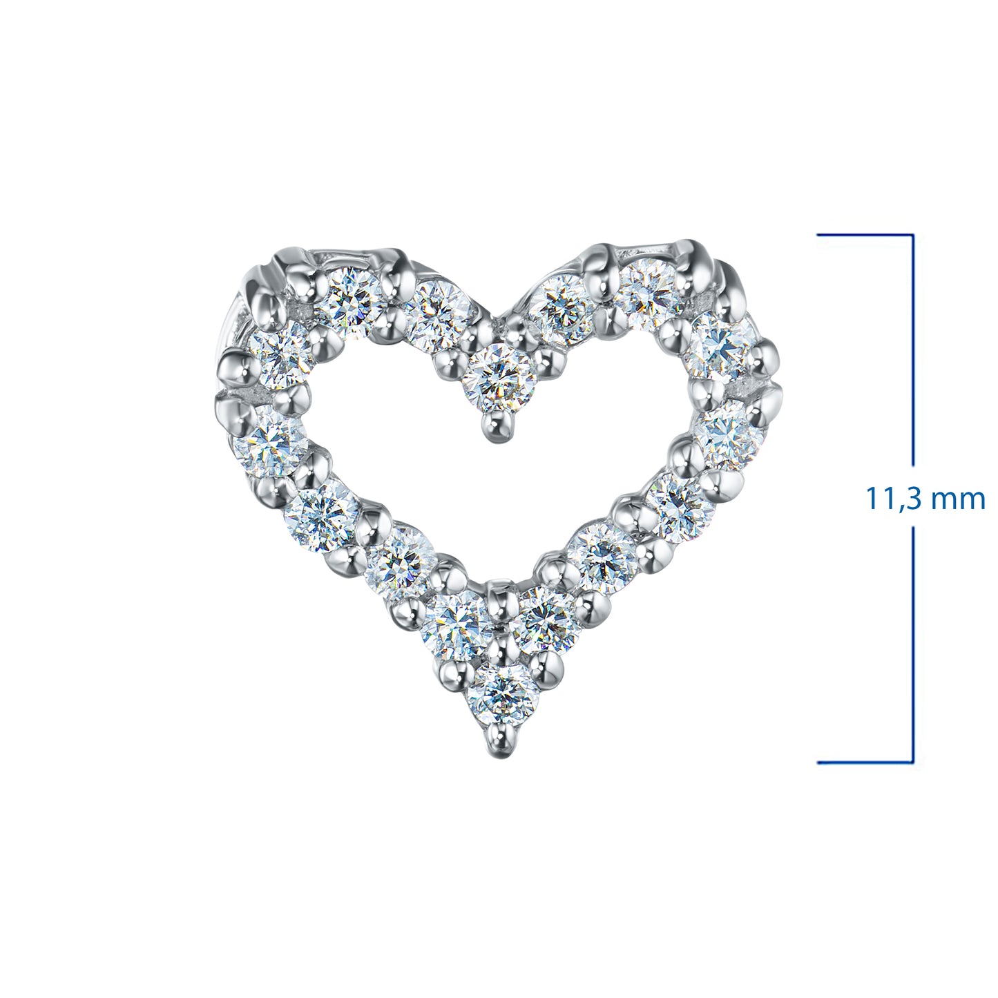 Sterling Silver Pendant with Lab-Created Diamonds 0.310 CT.TW