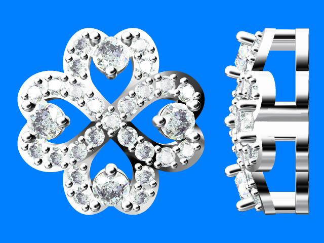 Sterling Silver Pendant with Lab-Created Diamonds 0.330 CT.TW