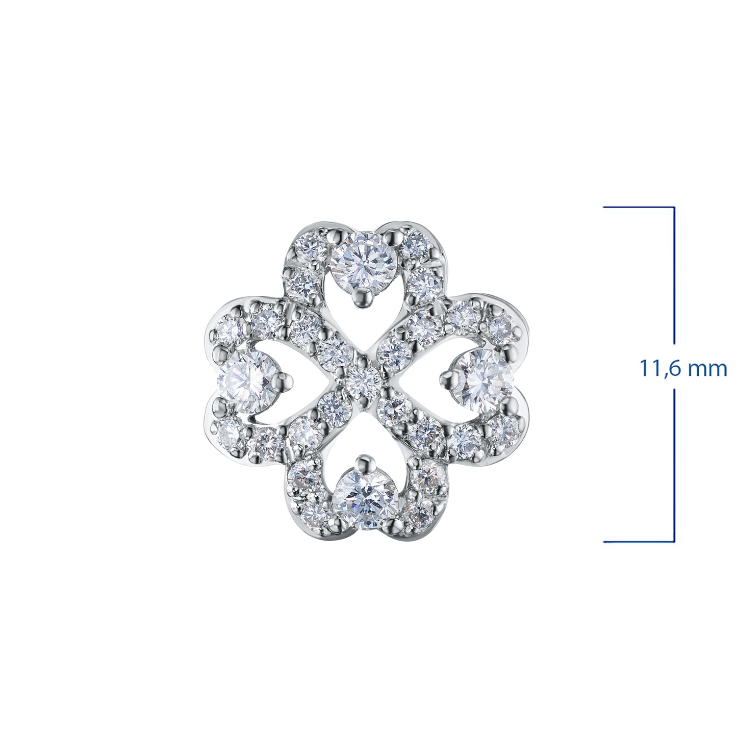 Sterling Silver Pendant with Lab-Created Diamonds 0.330 CT.TW