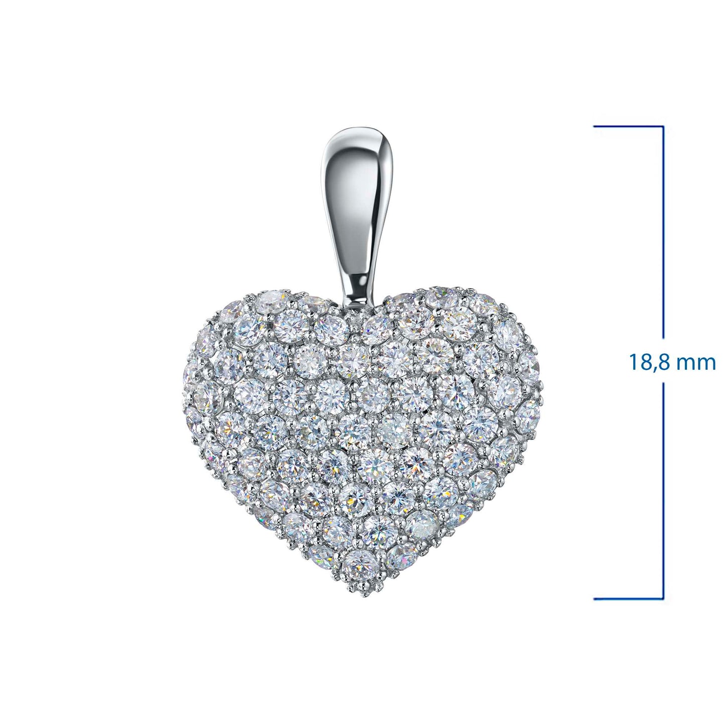 Sterling Silver Pendant with Lab-Created Diamonds 0.770 CT.TW