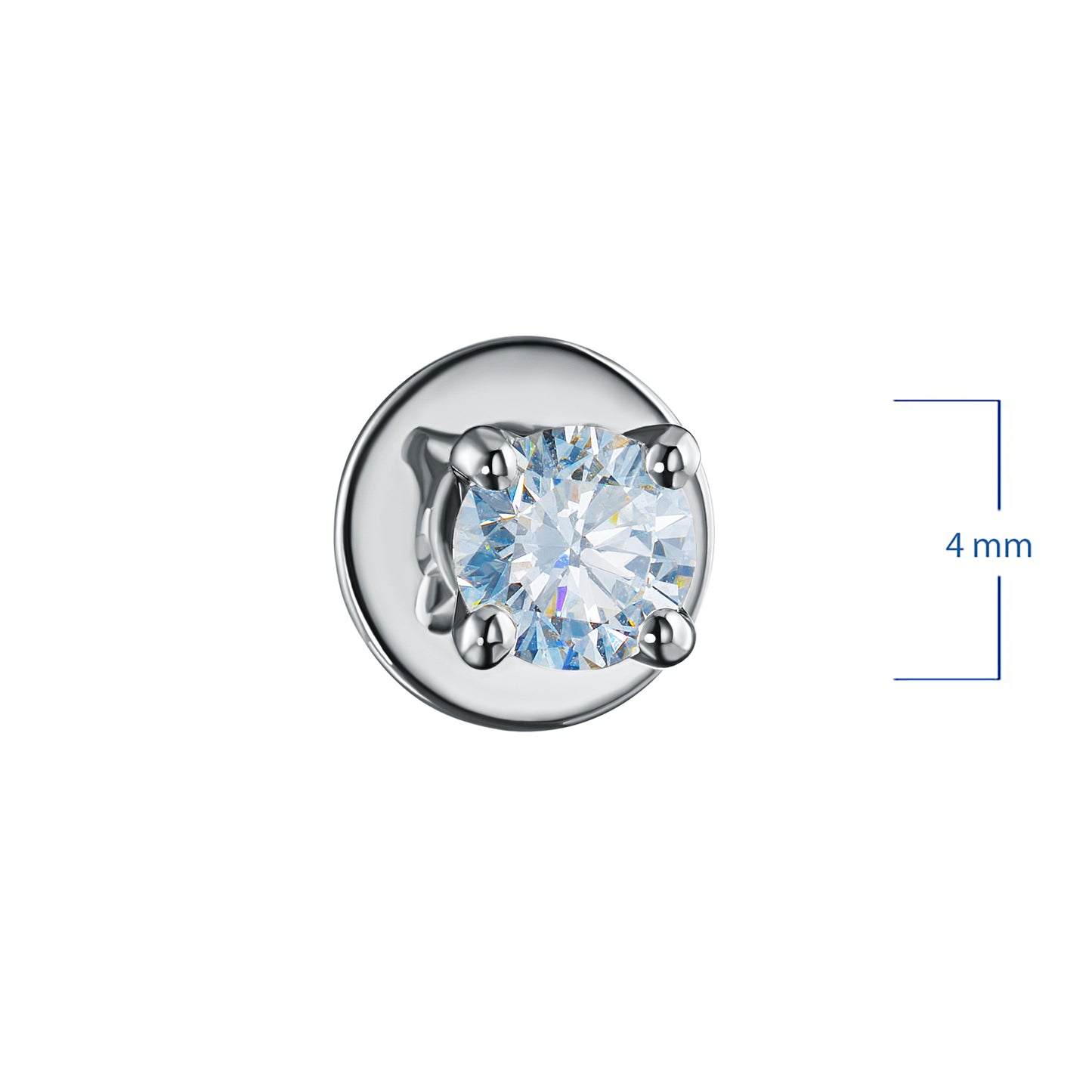 14K White Gold Earring Studs with Lab-Created Diamonds 0.690 CT.TW