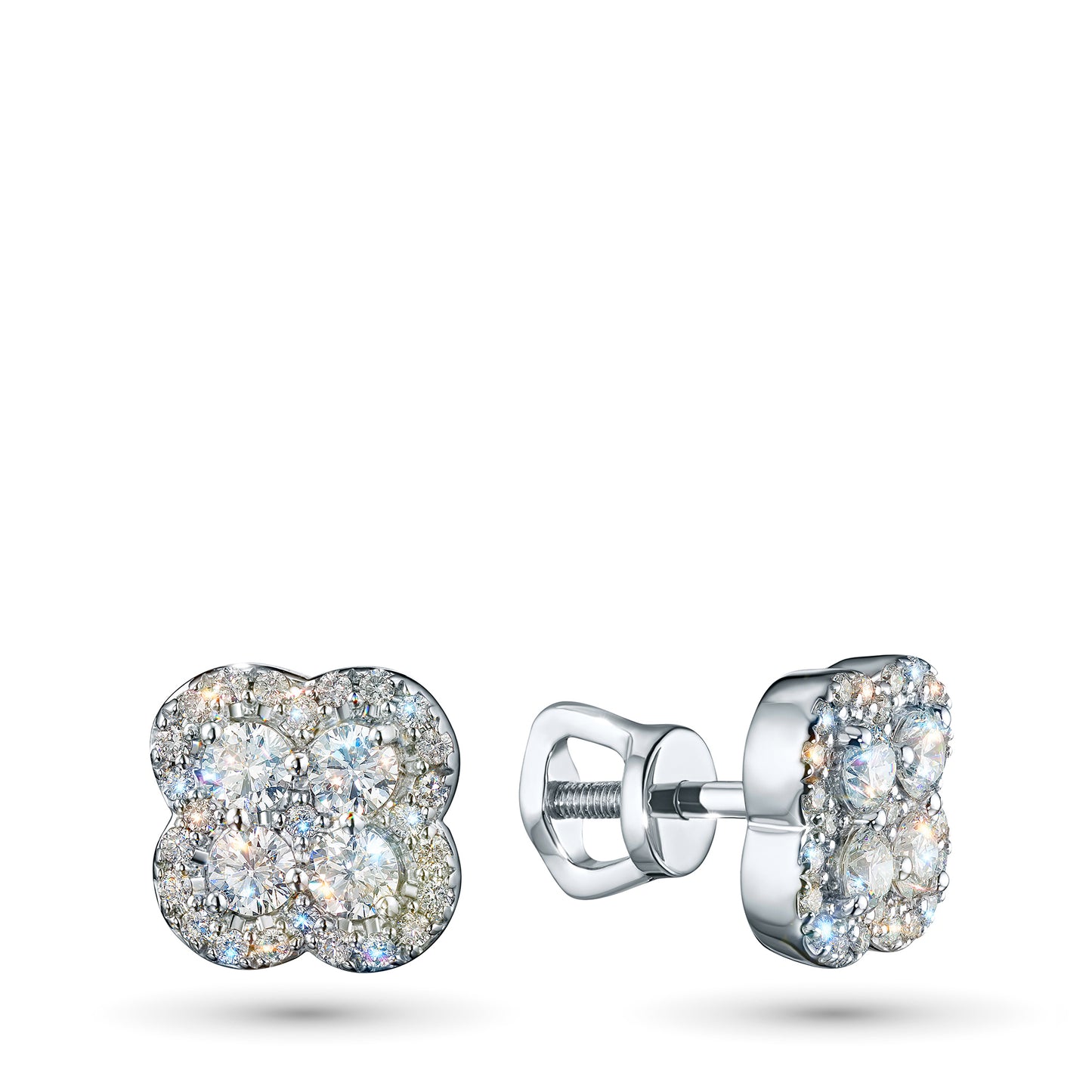 Sterling Silver Earring Studs with Lab-Created Diamonds 21.720 CT.TW