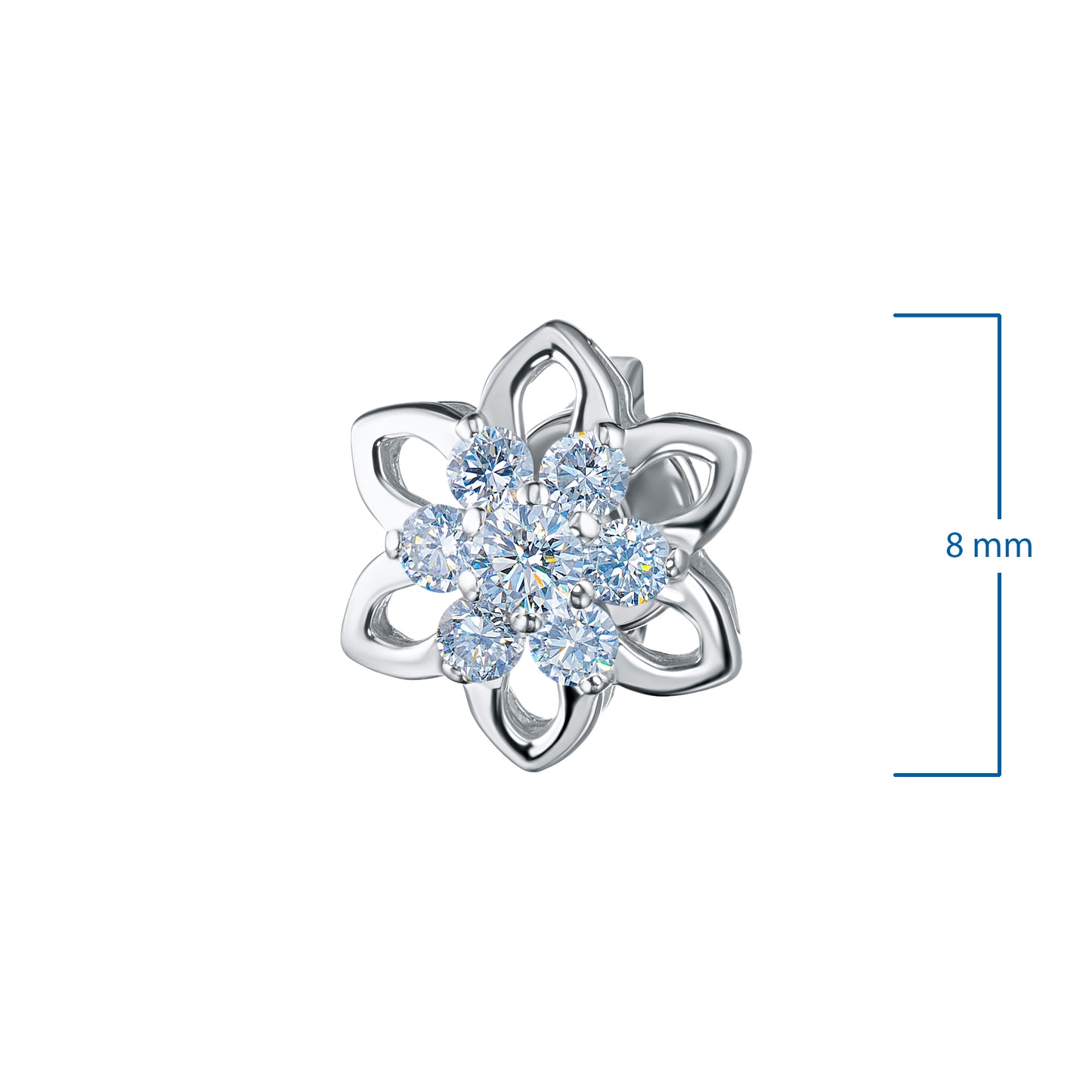 Σκουλαρίκια από ασήμι 925 με διαμάντια κατασκευασμένα σε εργαστήριο 0,320 CT.TW 