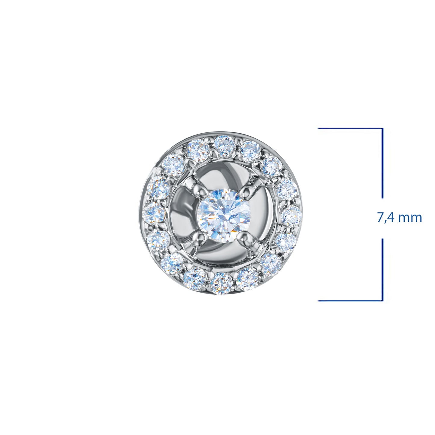 Sterling Silver Earring Studs with Lab-Created Diamonds 5.120 CT.TW
