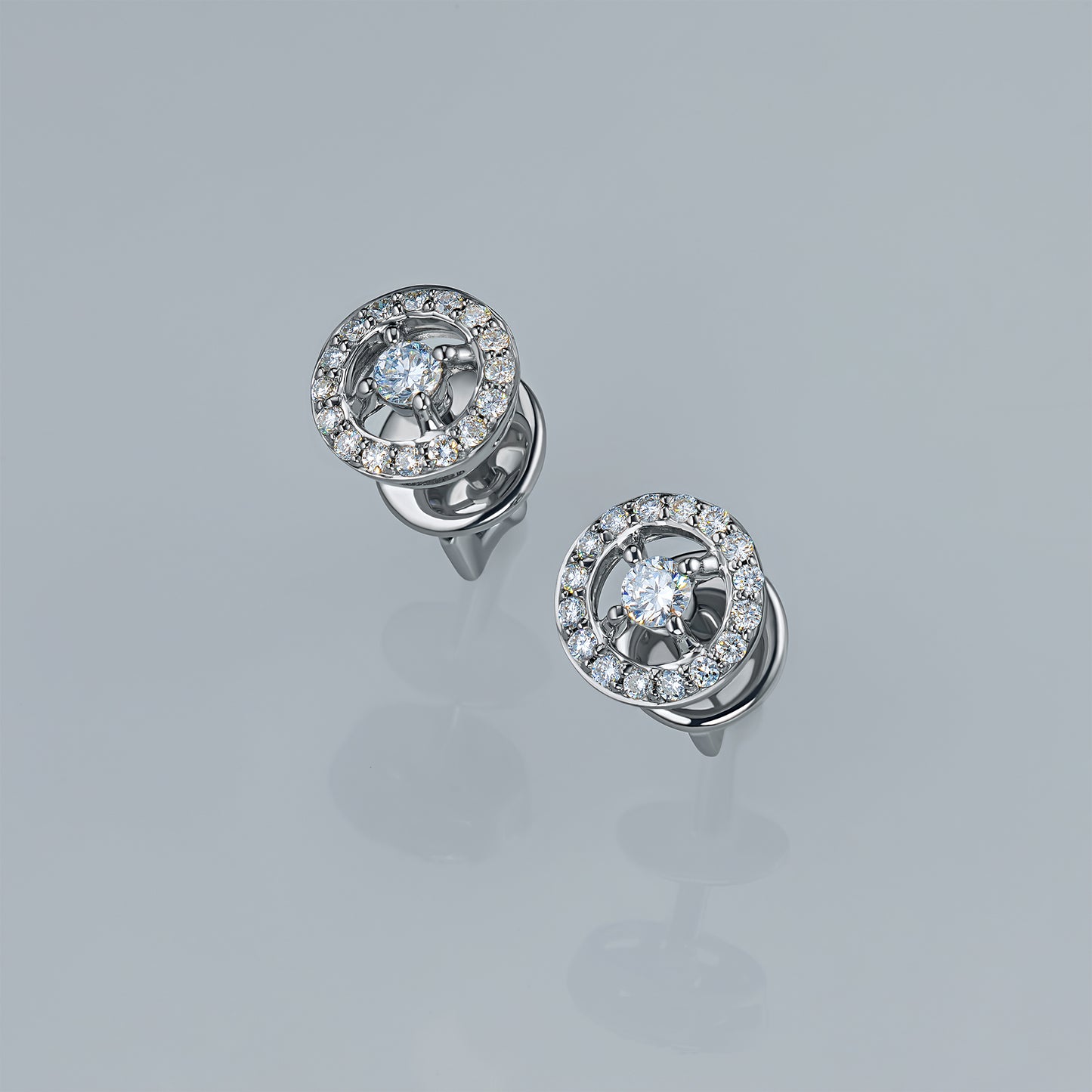 Sterling Silver Earring Studs with Lab-Created Diamonds 5.120 CT.TW