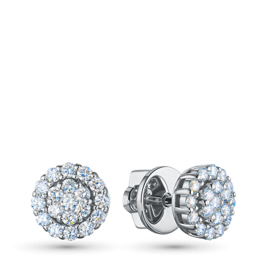 Sterling Silver Earring Studs with Lab-Created Diamonds 0.490 CT.TW
