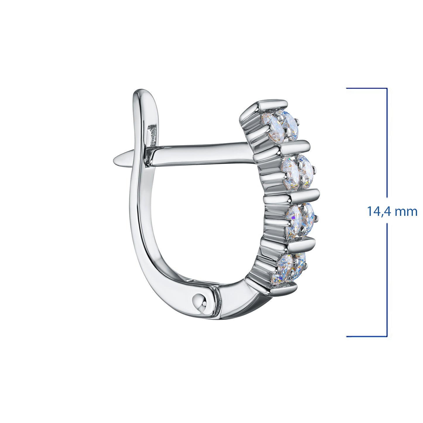 Σκουλαρίκια από ασήμι 925 με διαμάντια κατασκευασμένα σε εργαστήριο 0,710 CT.TW 