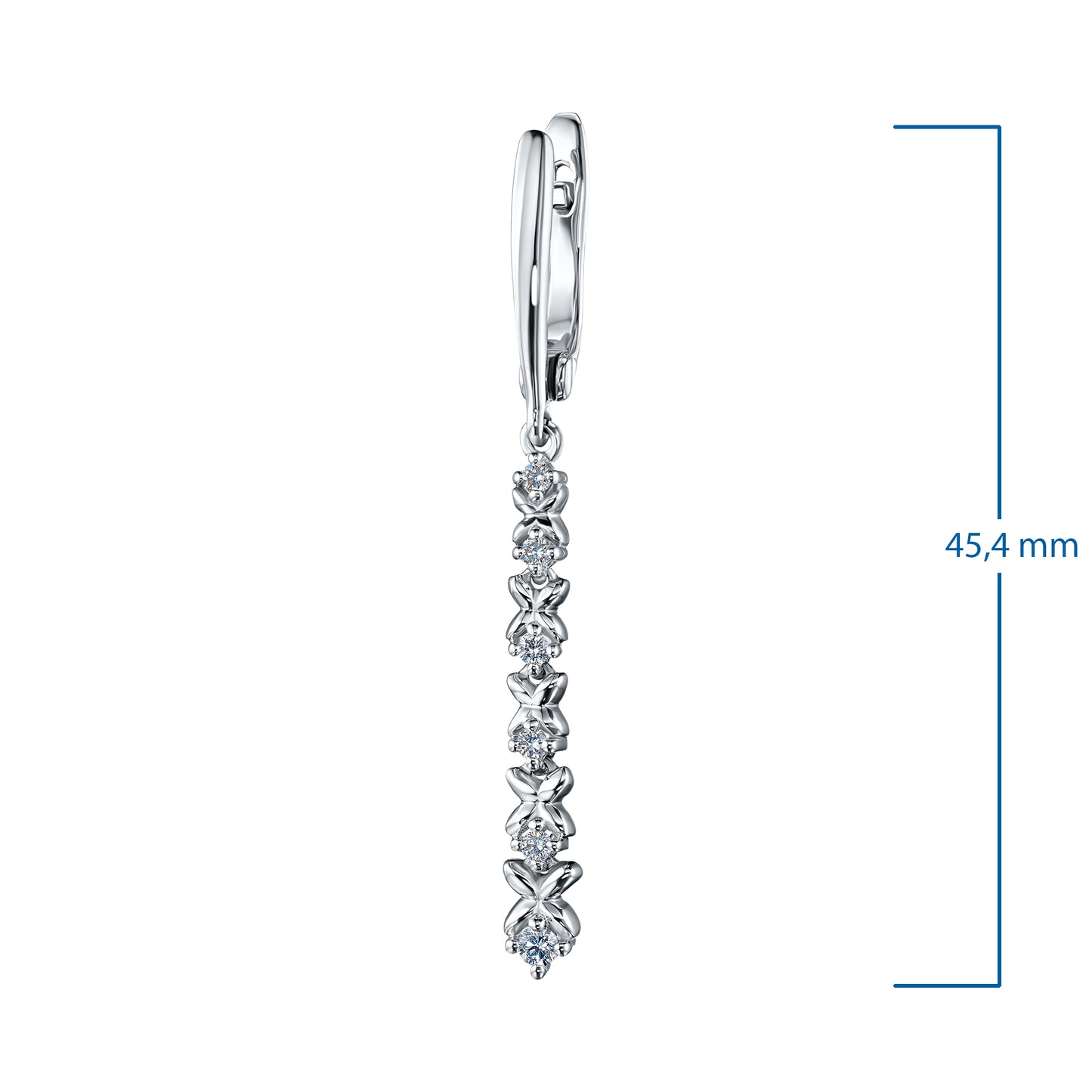 Sterling Silver Earrings with Lab-Created Diamonds 1.460 CT.TW