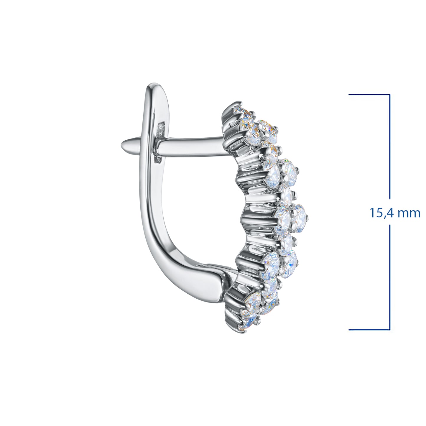 Sterling Silver Earrings with Lab-Created Diamonds 0.710 CT.TW