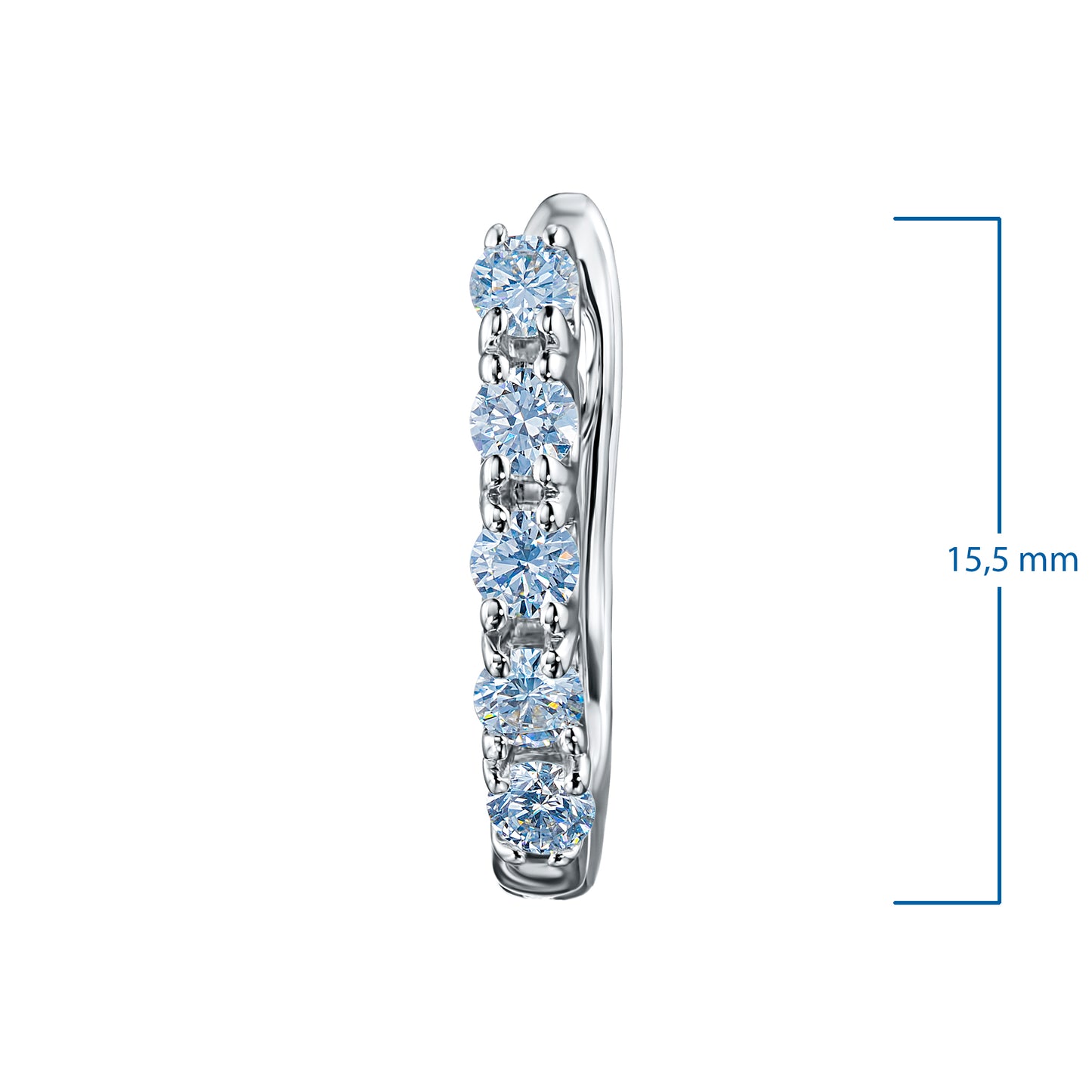 Серьги из стерлингового серебра с выращенными в лаборатории бриллиантами 0,450 карата 