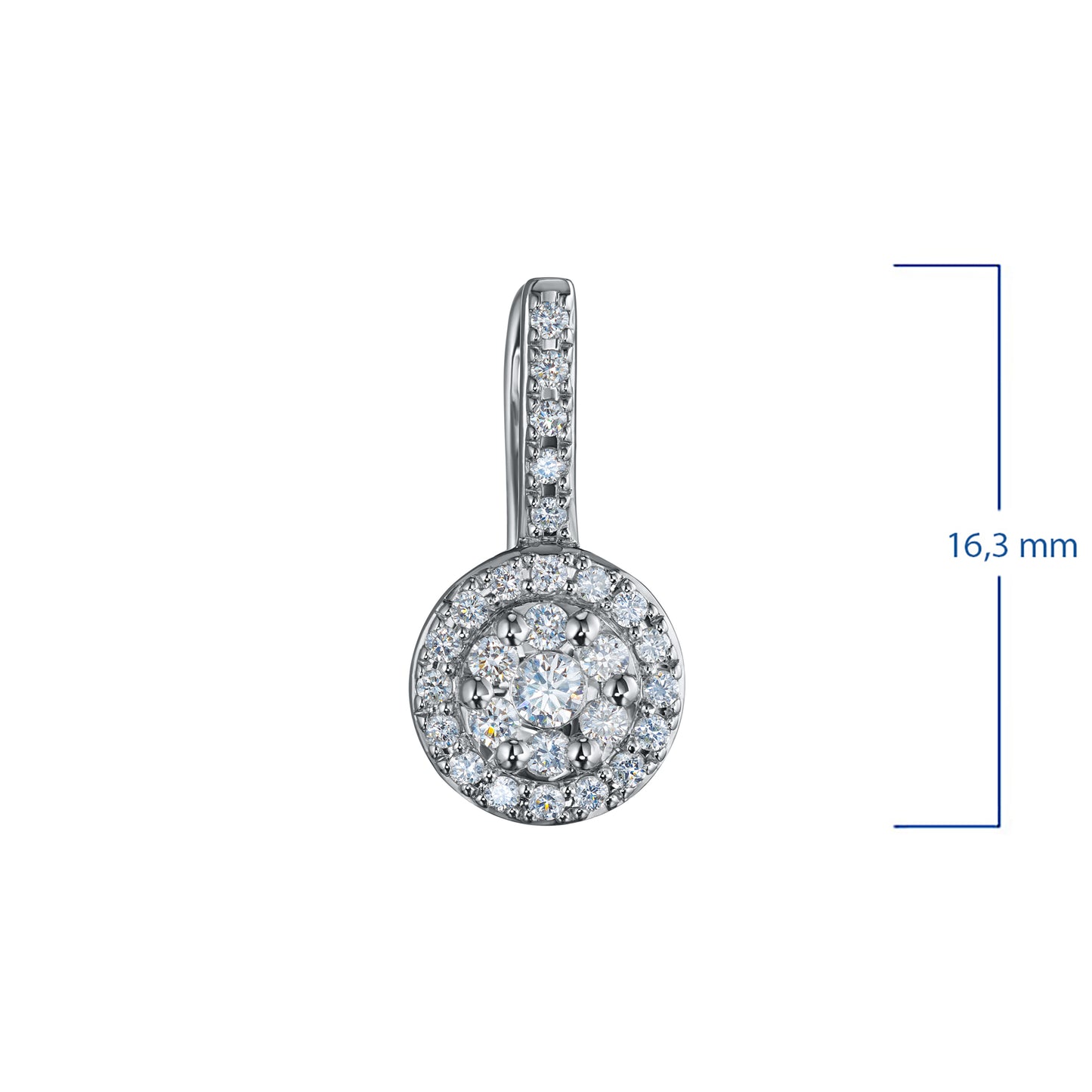 Σκουλαρίκια από ασήμι 925 με διαμάντια κατασκευασμένα σε εργαστήριο 0,350 CT.TW 