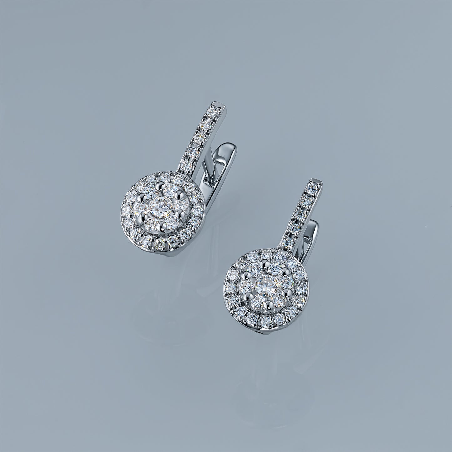 Σκουλαρίκια από ασήμι 925 με διαμάντια κατασκευασμένα σε εργαστήριο 0,350 CT.TW 