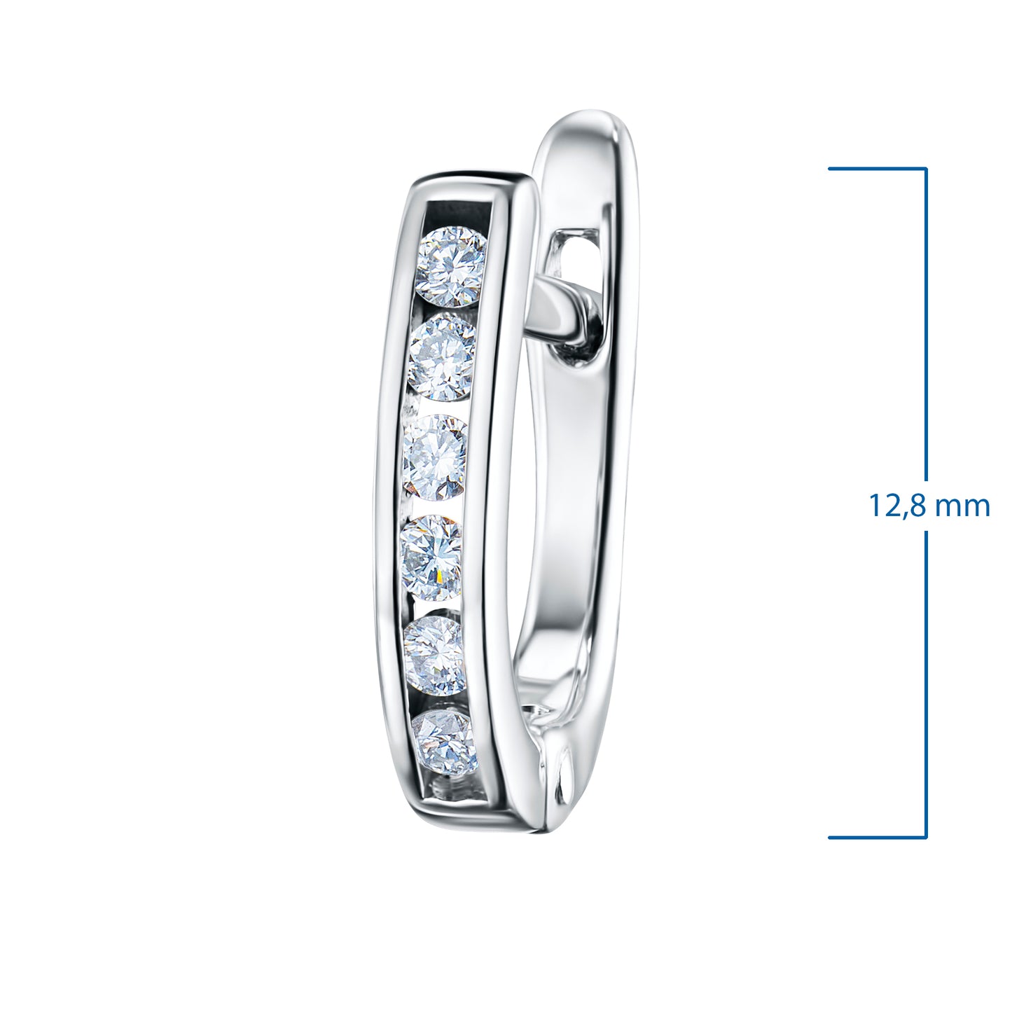 Sterling Silver Earrings with Lab-Created Diamonds 0.230 CT.TW