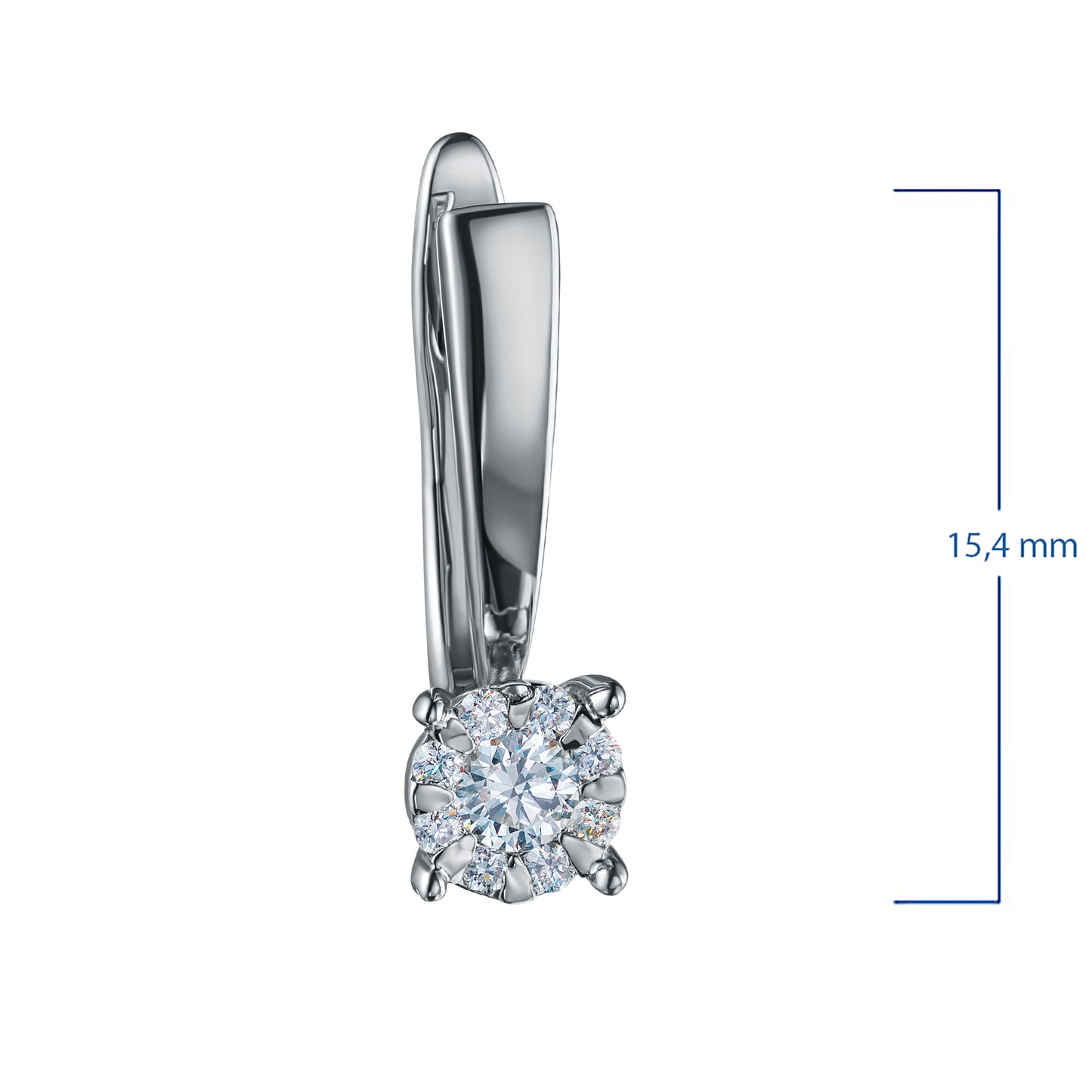 Sterling Silver Earrings with Lab-Created Diamonds 0.26 CT.TW