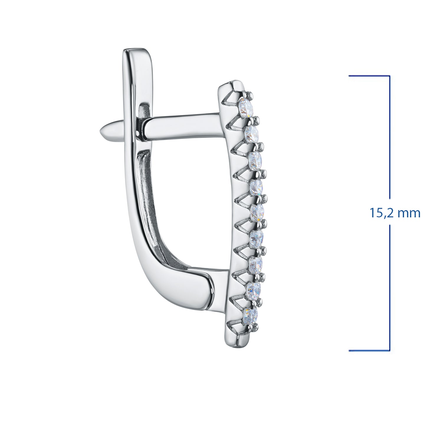 14K White Gold Earrings with Lab-Created Diamonds 0.22 CT.TW