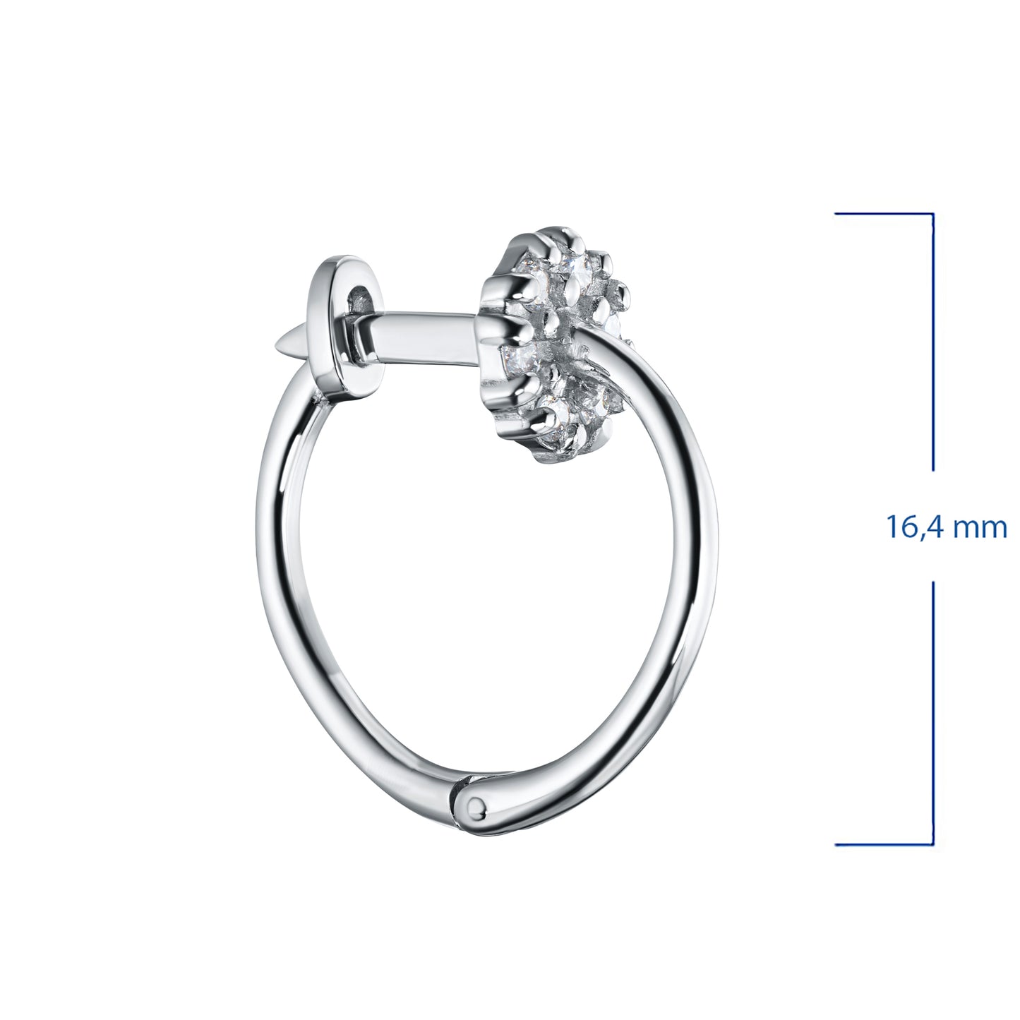 Σκουλαρίκια από ασήμι 925 με διαμάντια κατασκευασμένα σε εργαστήριο 0,140 CT.TW 