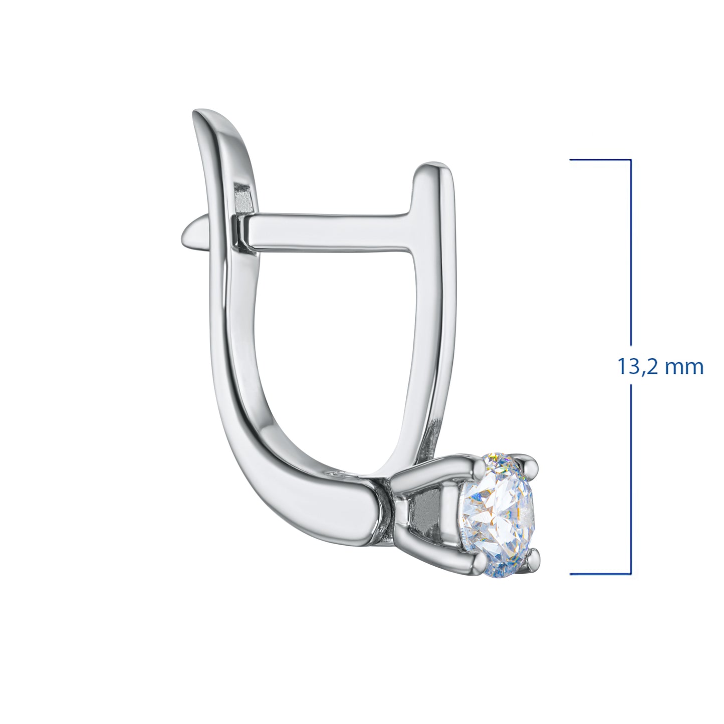 Σκουλαρίκια από ασήμι 925 με διαμάντια κατασκευασμένα σε εργαστήριο 0,550 CT.TW 
