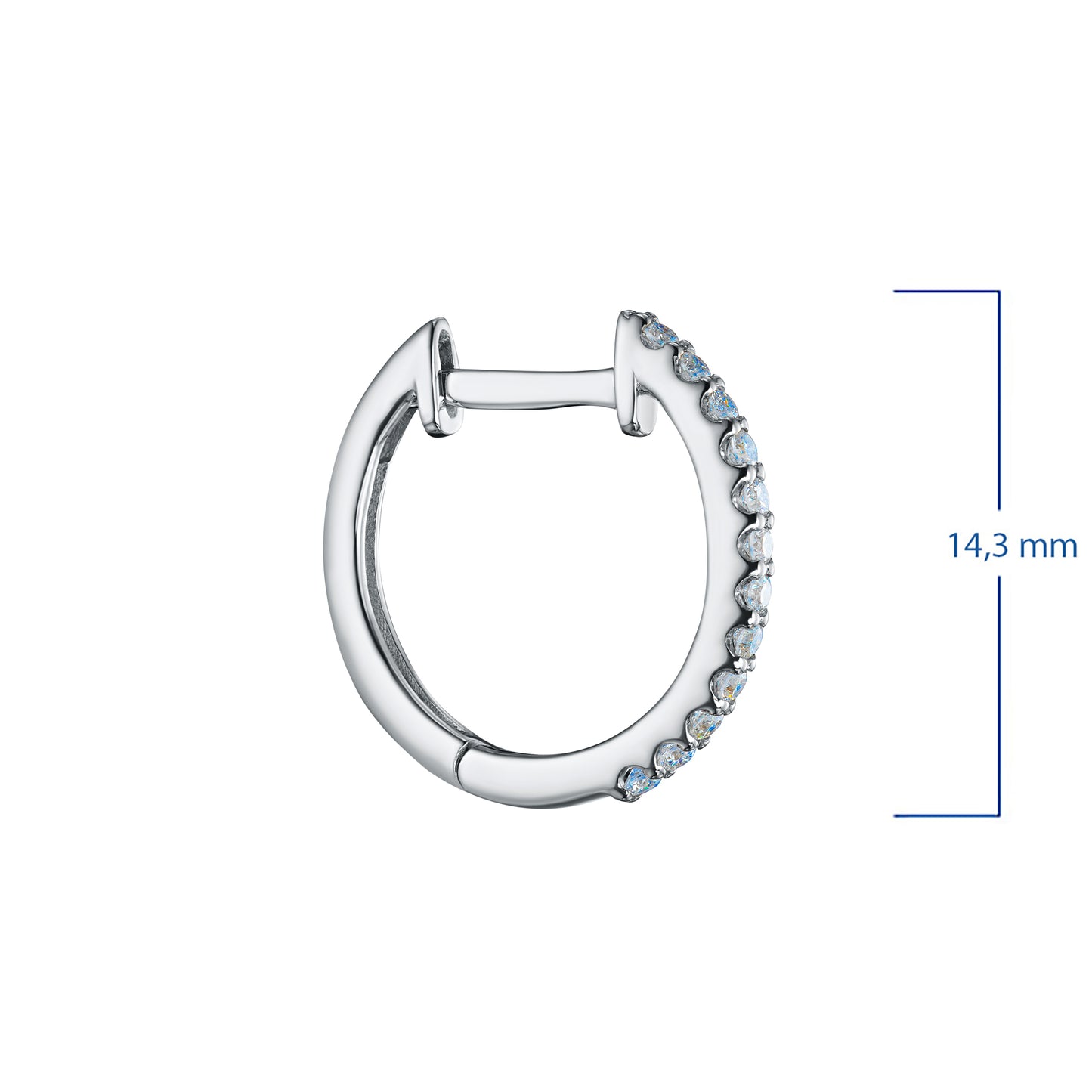 14K White Gold Earrings with Lab-Created Diamonds 0.15 CT.TW