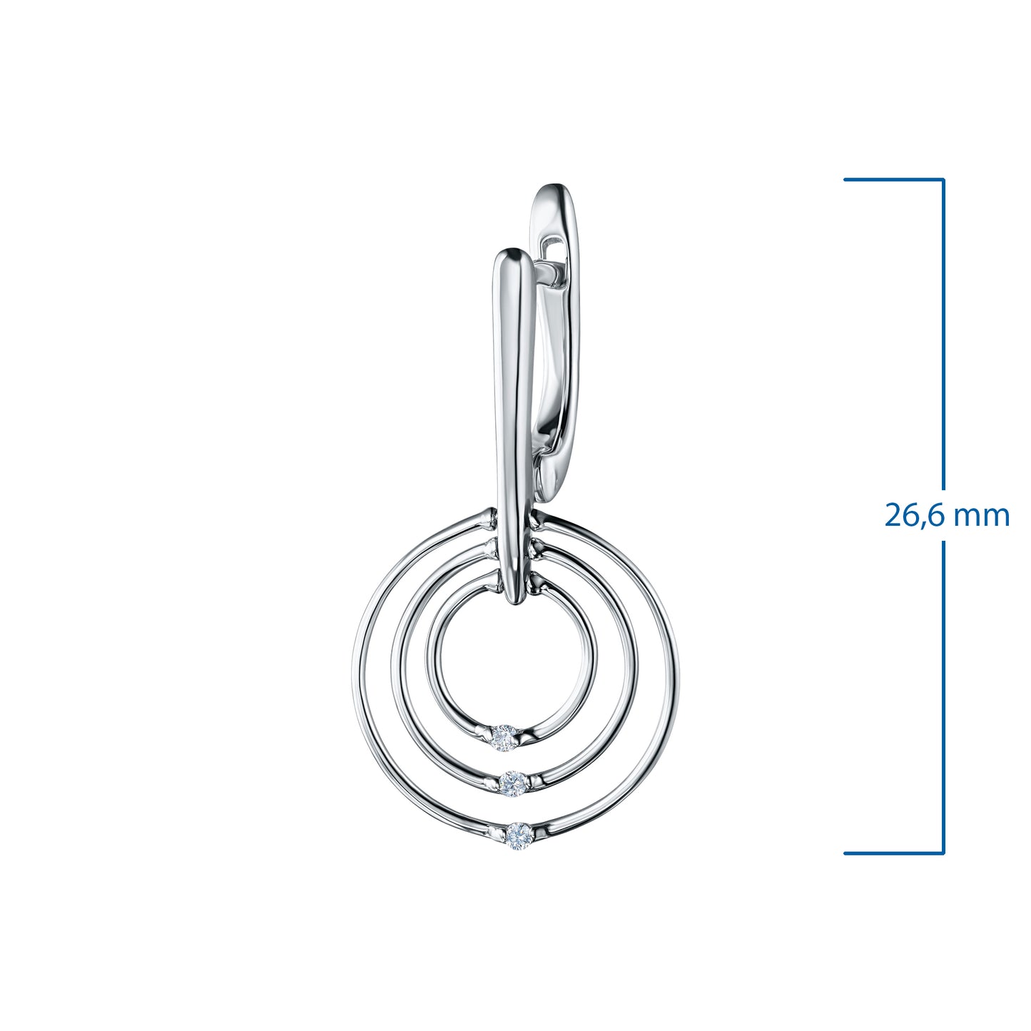 Sterling Silver Earrings with Lab-Created Diamonds 0.040 CT.TW