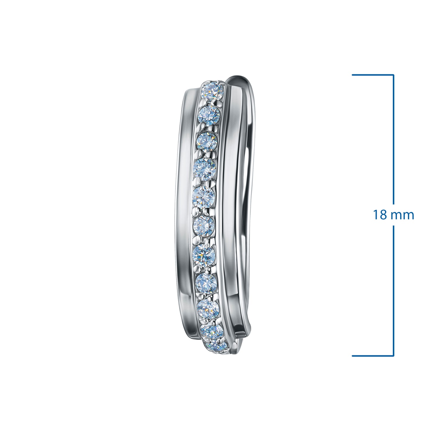 Sterling Silver Earrings with Lab-Created Diamonds 0.430 CT.TW