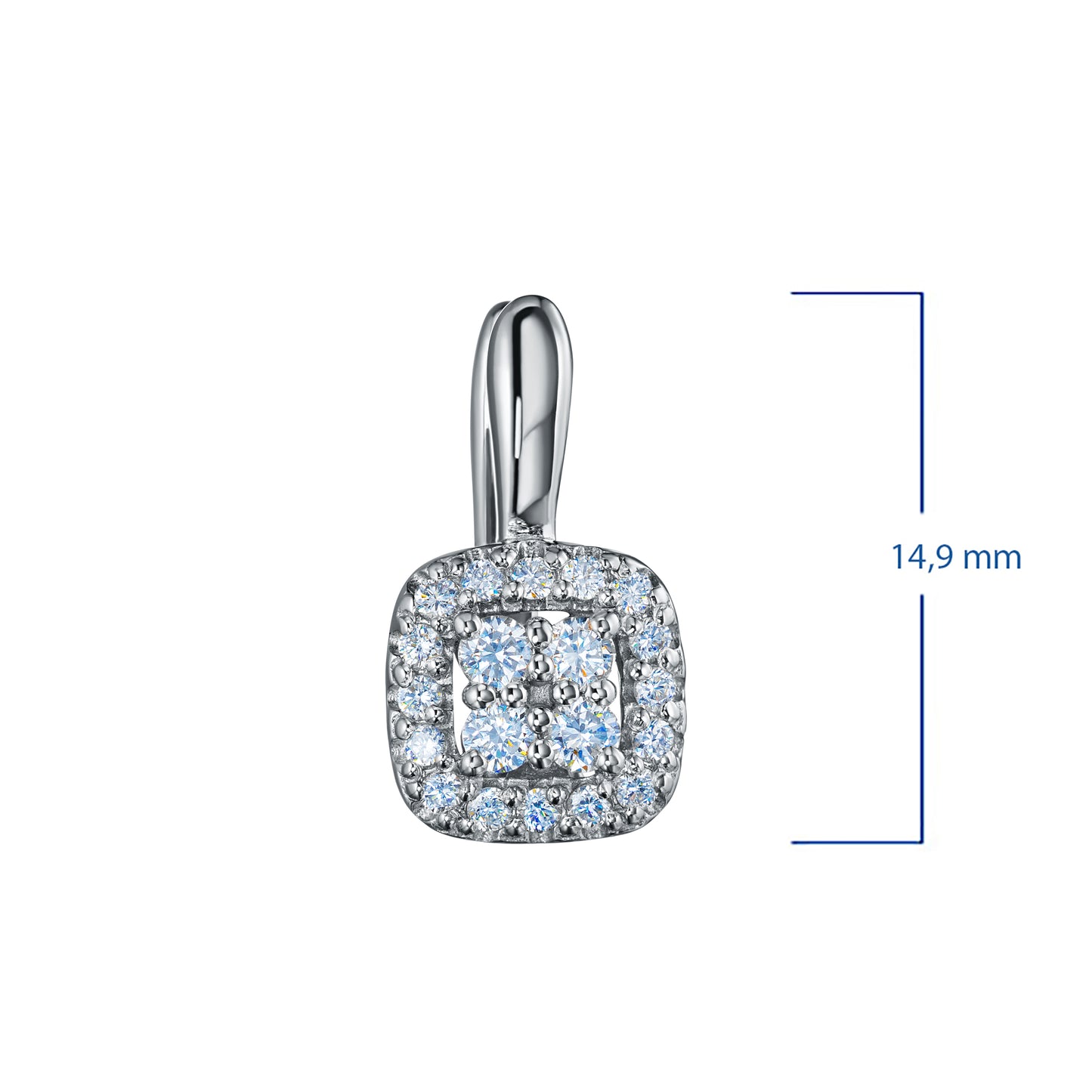 Sterling Silver Earrings with Lab-Created Diamonds 0.660 CT.TW