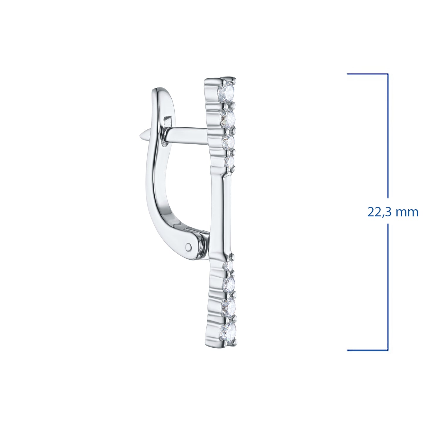 Sterling Silver Earrings with Lab-Created Diamonds 0.260 CT.TW