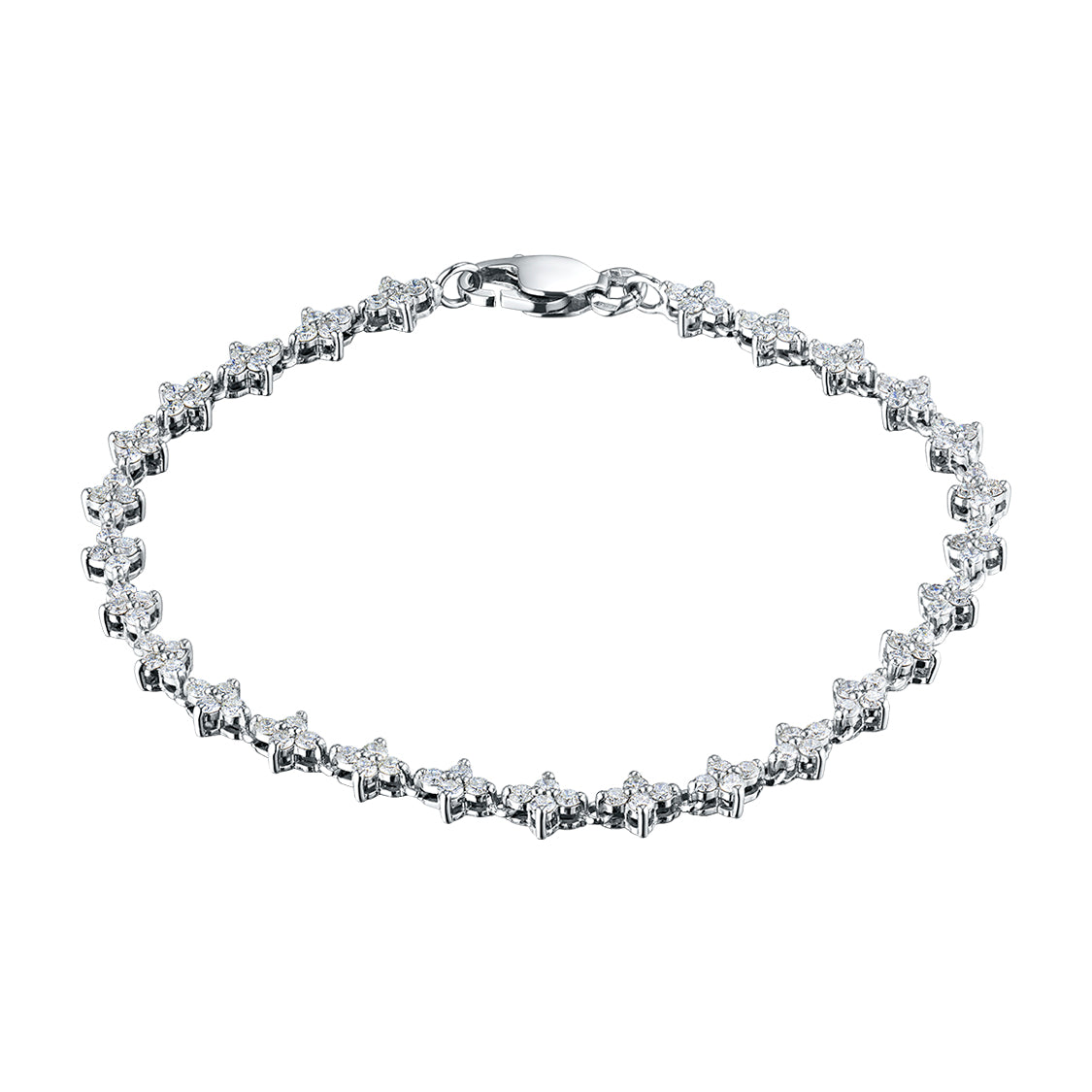 Sterling Silver Bracelet with Lab-Created Diamonds 1.46 CT.TW