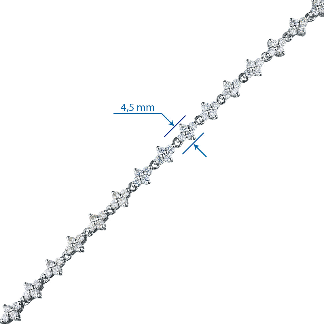 Sterling Silver Bracelet with Lab-Created Diamonds 1.46 CT.TW