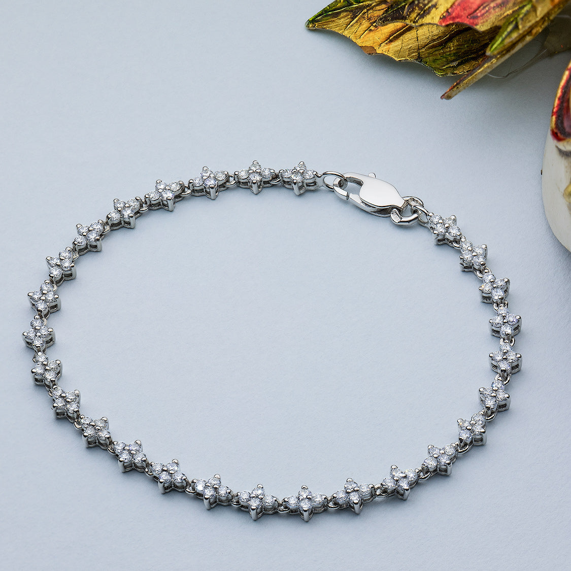 Sterling Silver Bracelet with Lab-Created Diamonds 1.46 CT.TW
