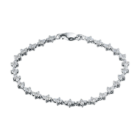 Sterling Silver Bracelet with Lab-Created Diamonds 136.490 CT.TW