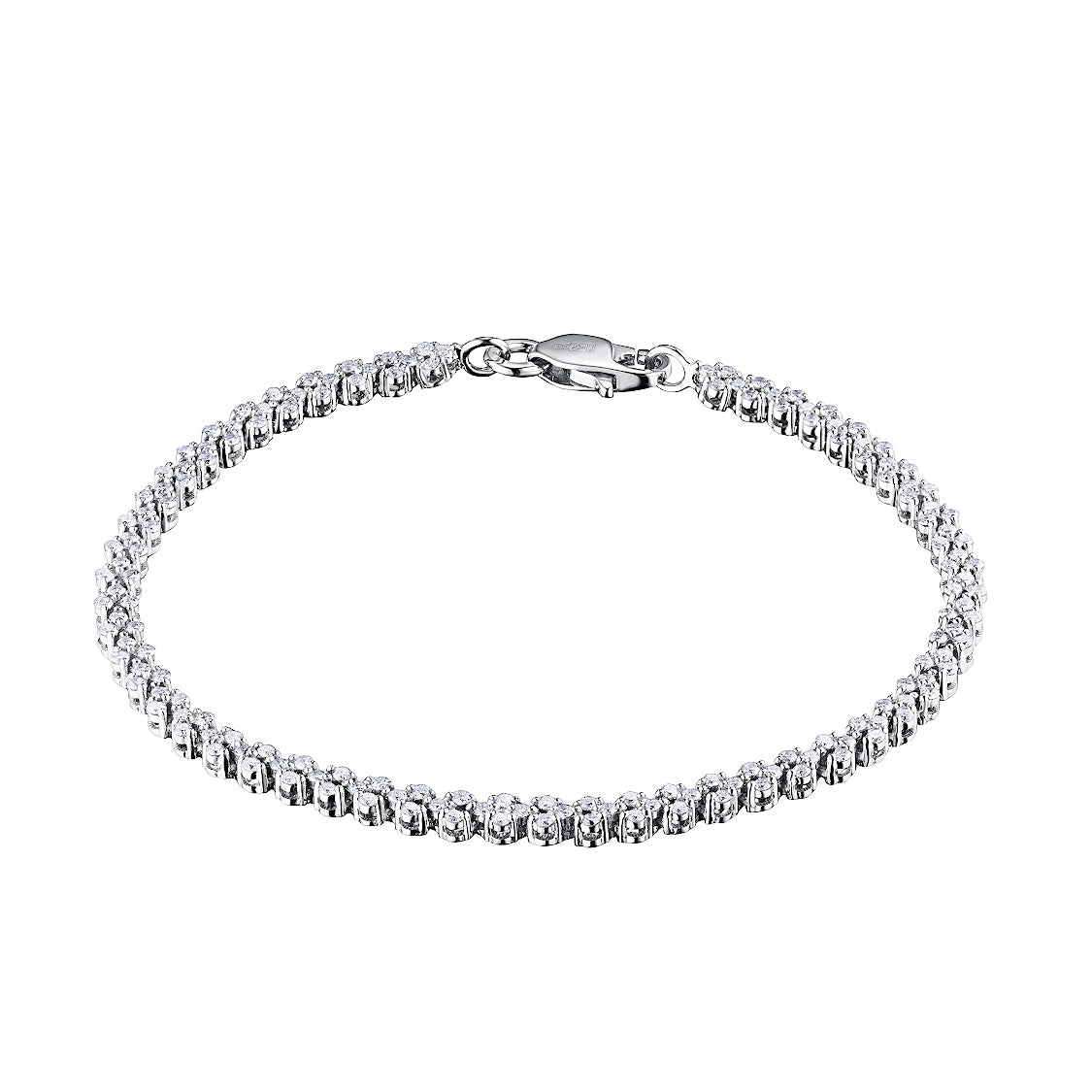 Sterling Silver Bracelet with Lab-Created Diamonds 1.79 CT.TW