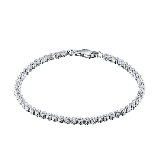Sterling Silver Bracelet with Lab-Created Diamonds 1.79 CT.TW