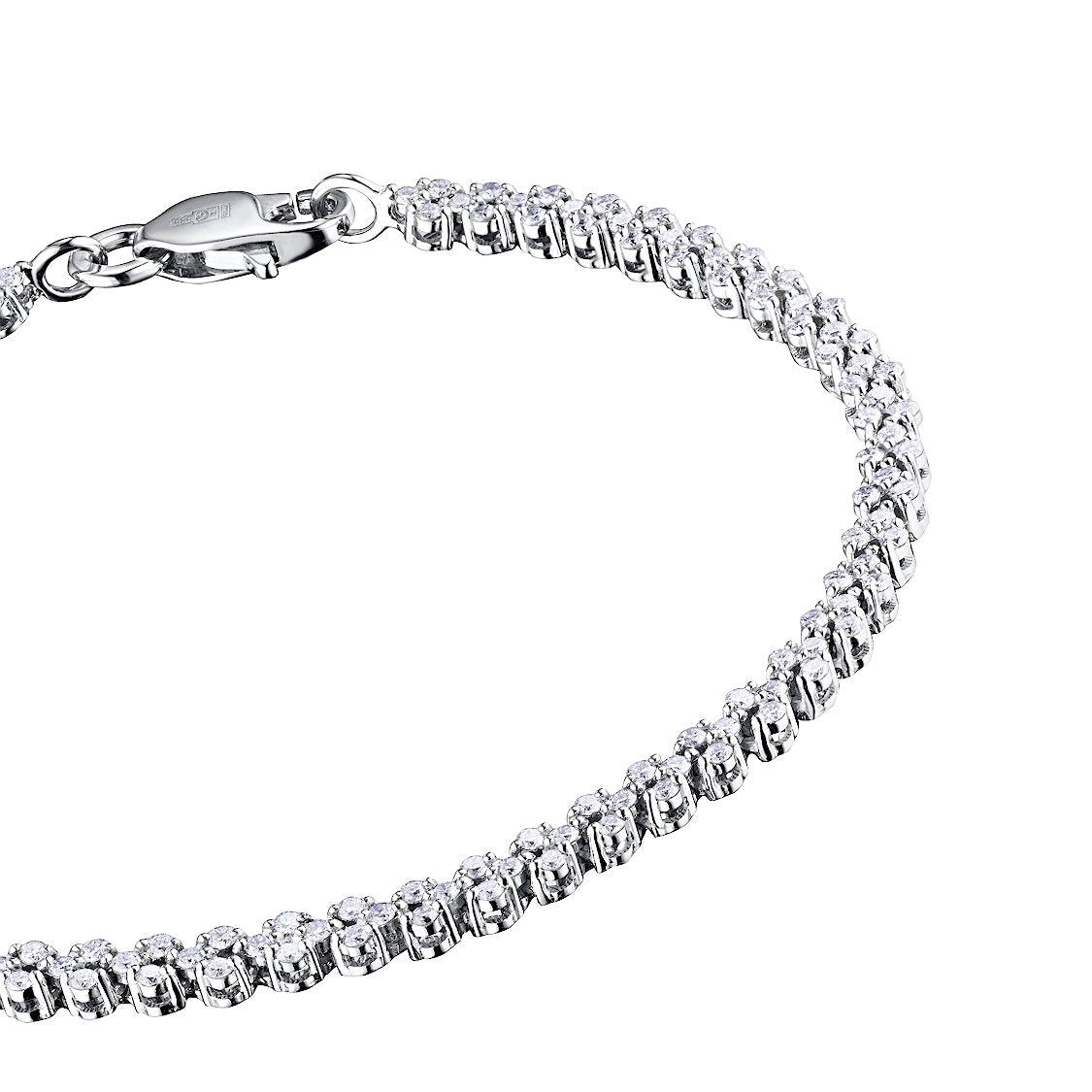 Sterling Silver Bracelet with Lab-Created Diamonds 1.79 CT.TW