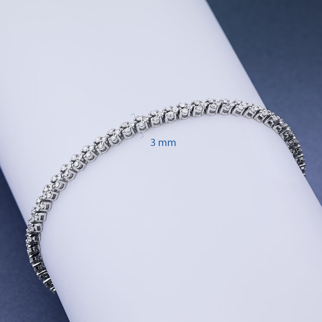 Sterling Silver Bracelet with Lab-Created Diamonds 1.79 CT.TW