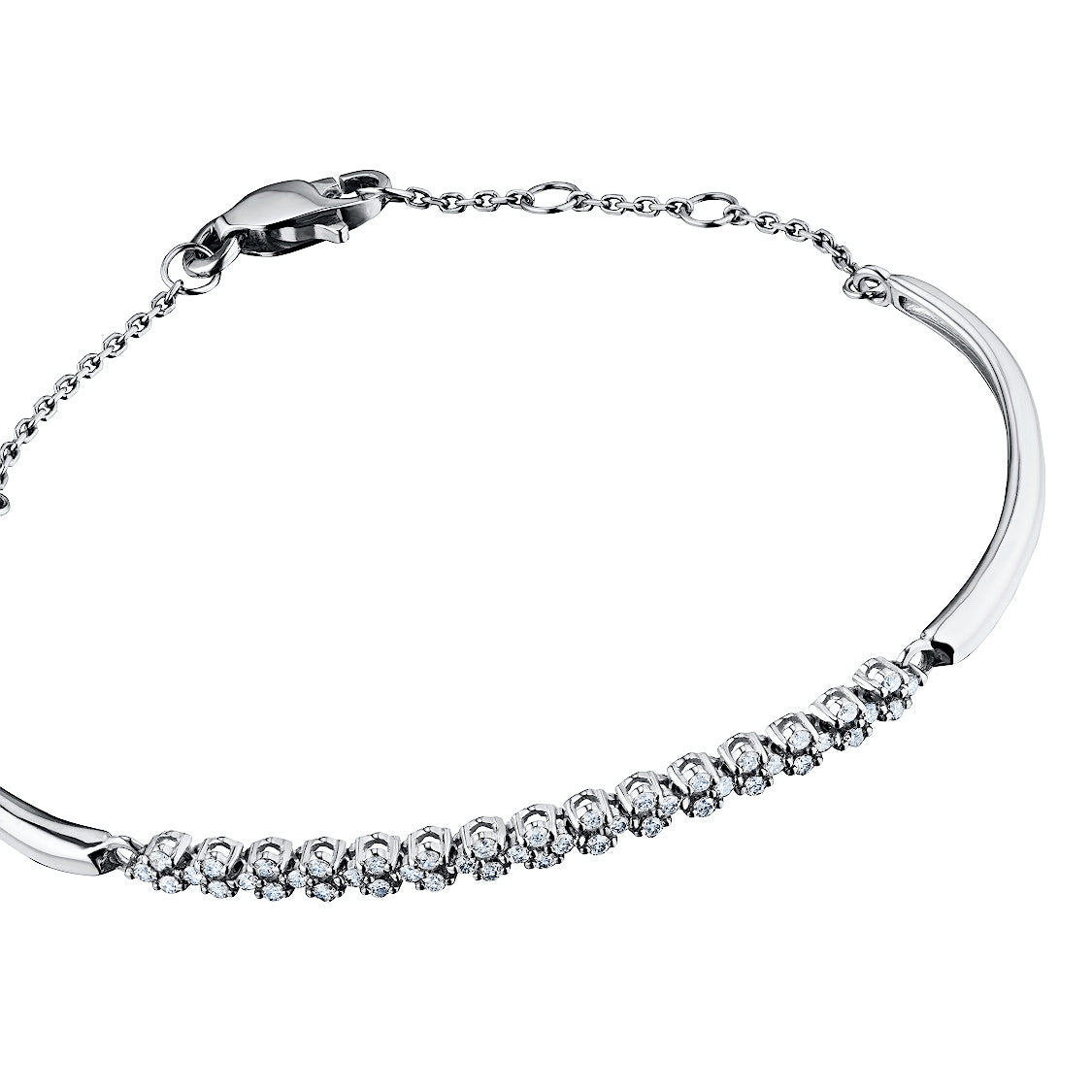 14K White Gold Bracelet with Lab-Created Diamonds 0.550 CT.TW